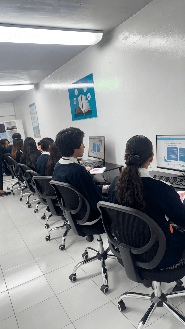Aula de computación para preparatoria abierta